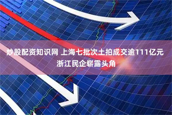 炒股配资知识网 上海七批次土拍成交逾111亿元 浙江民企崭露头角